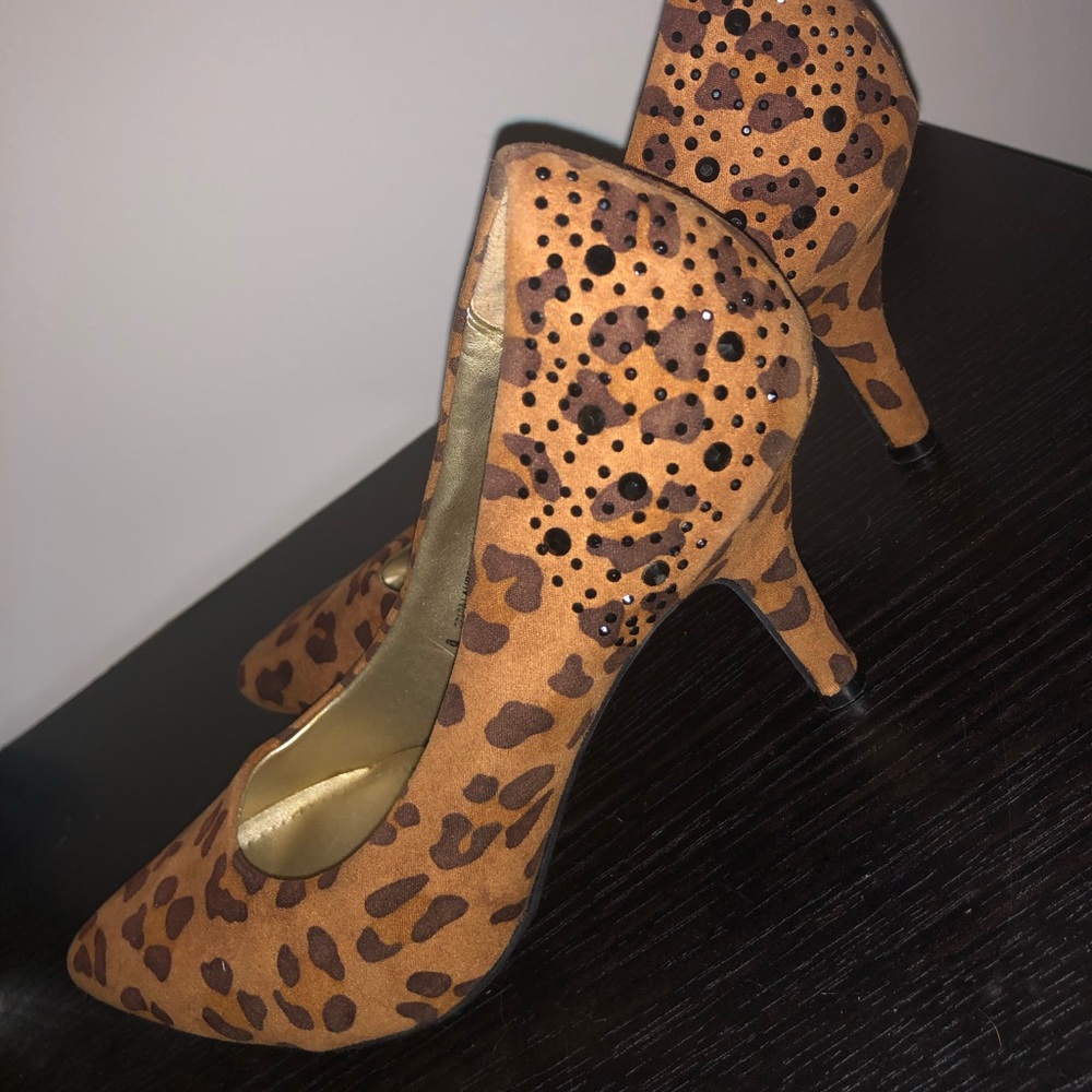Maurice’s animal print heels